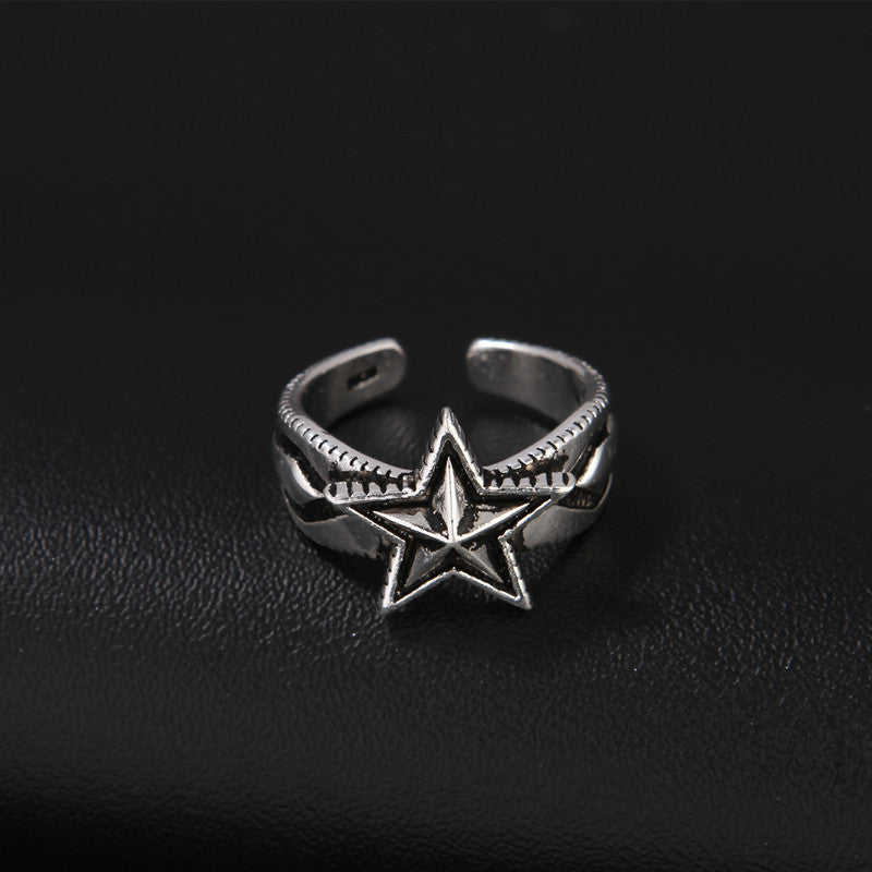 Vintage Silver Star Open Adjustable Ring