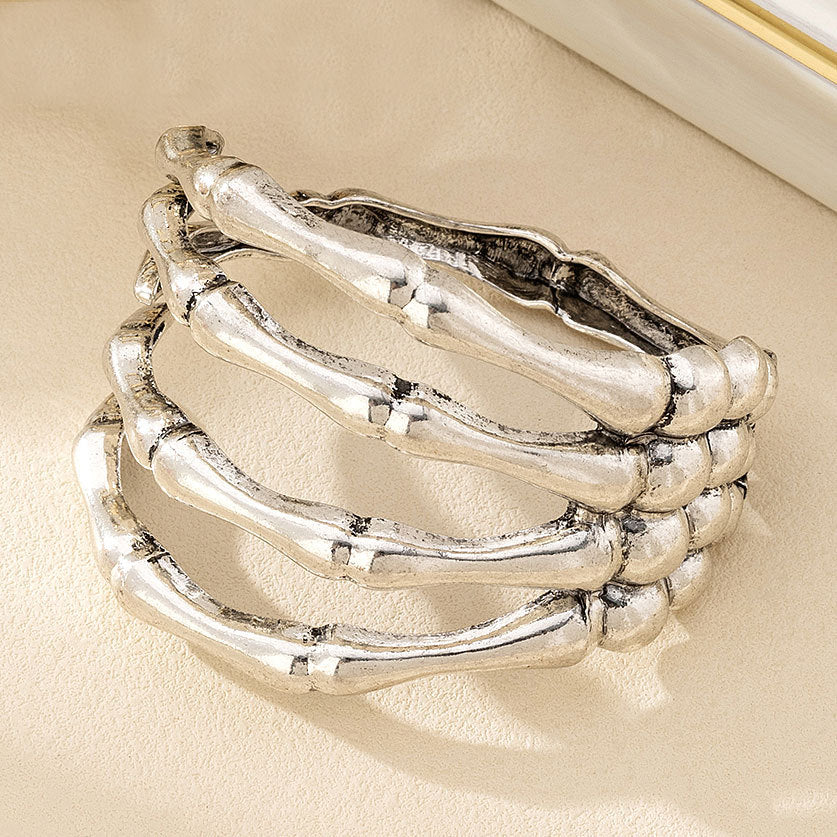 Vintage Skull Claw Spring Bracelet