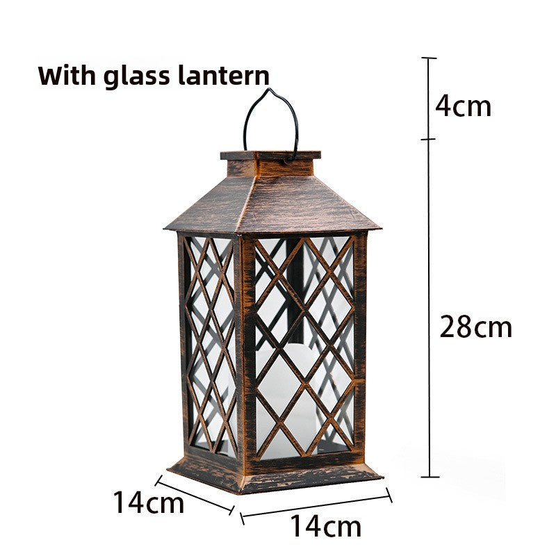 Vintage Solar Powered Candle Lantern for Outdoor Garden