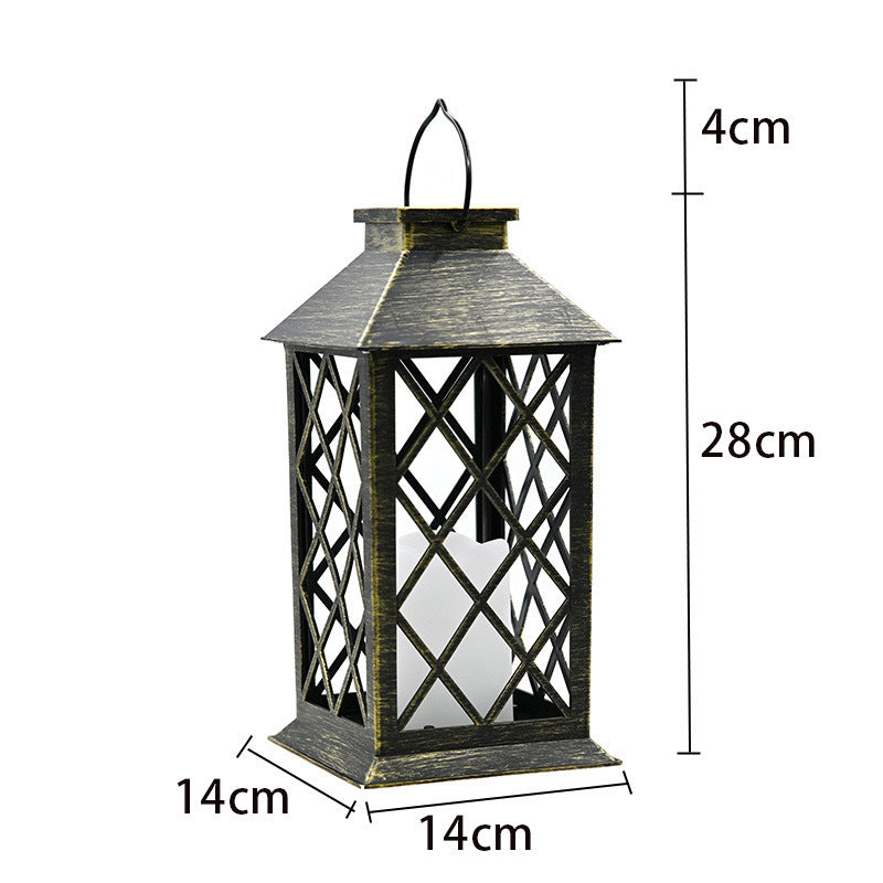 Vintage Solar Powered Candle Lantern for Outdoor Garden