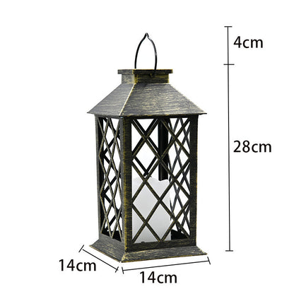 Vintage Solar Powered Candle Lantern for Outdoor Garden