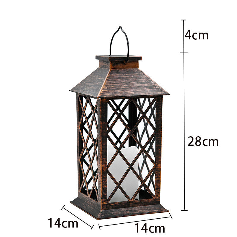Vintage Solar Powered Candle Lantern for Outdoor Garden