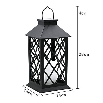 Vintage Solar Powered Candle Lantern for Outdoor Garden
