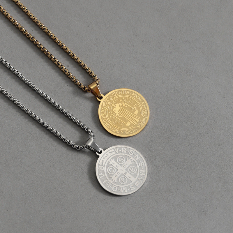 Vintage Stainless Steel Benedict Necklace