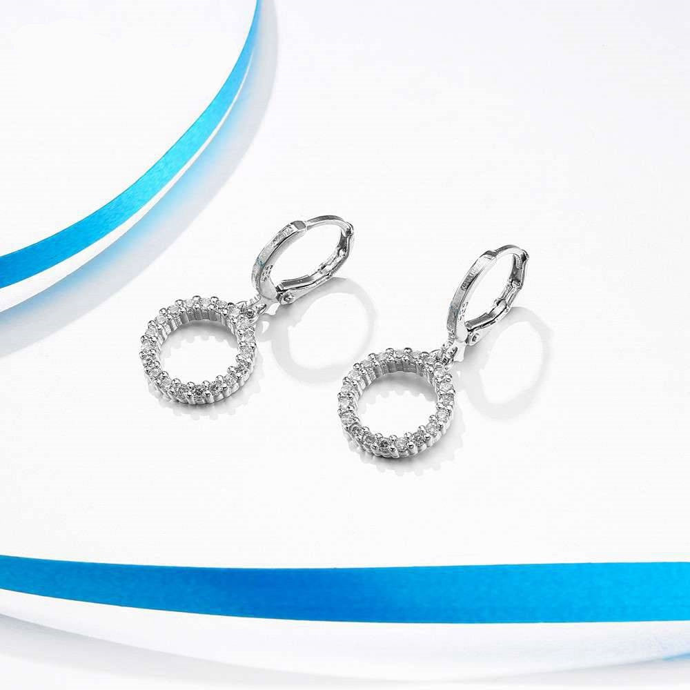 Vintage Sterling Silver Cubic Zirconia Necklace and Earrings Set