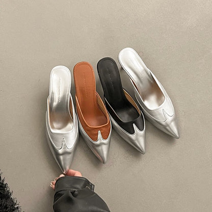 Vintage Stiletto Heel Slippers