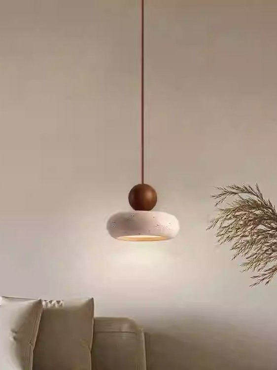 Vintage Stone Pendant Lamp with LED Light