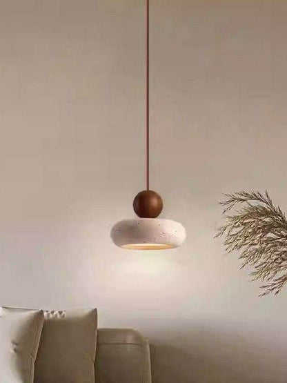 Vintage Stone Pendant Lamp with LED Light