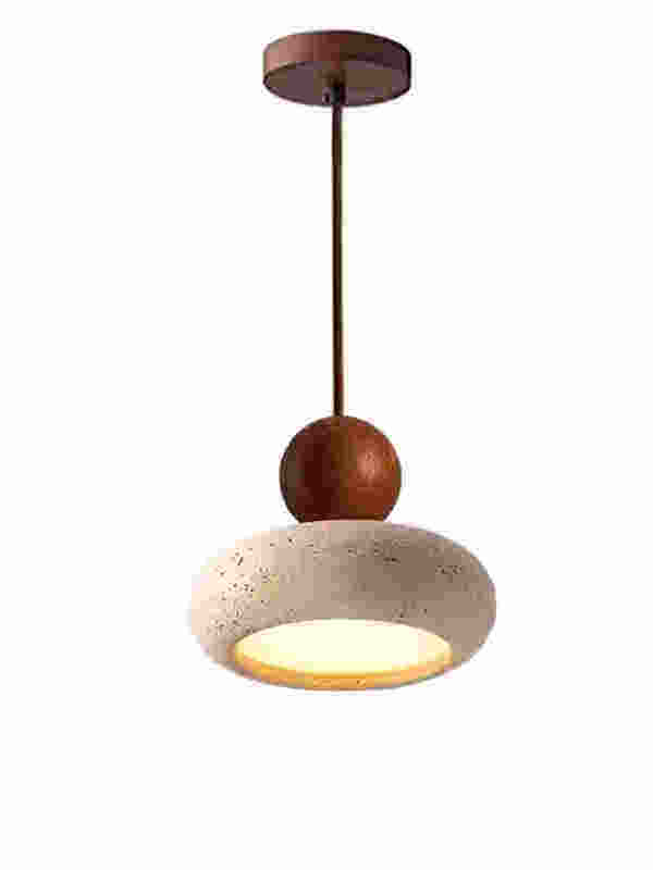 Vintage Stone Pendant Lamp with LED Light