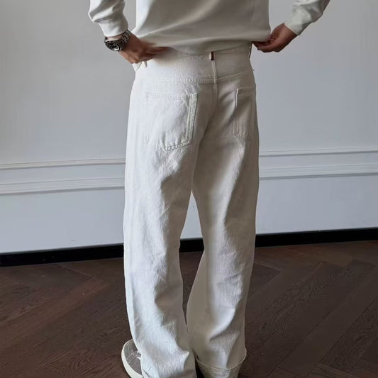 Vintage Straight Leg Denim Trousers