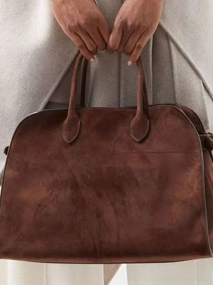 Vintage Suede Tote Bag