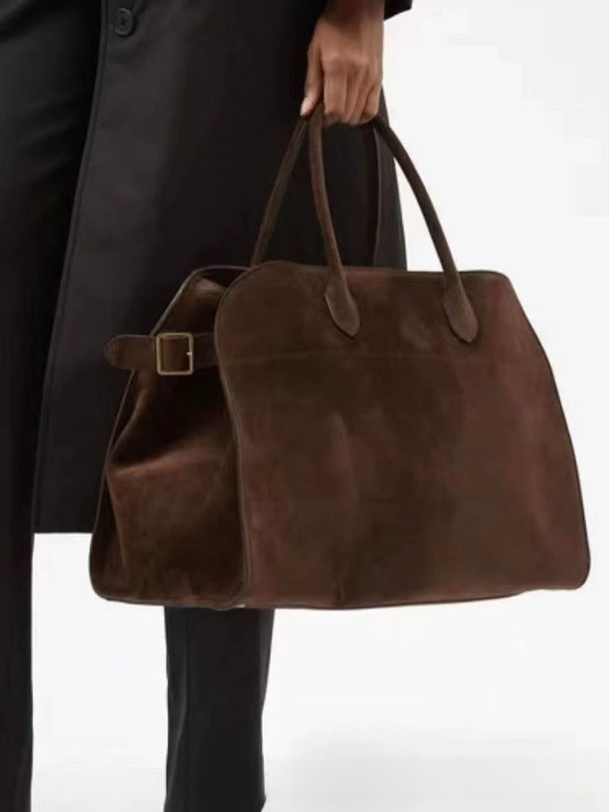 Vintage Suede Tote Bag
