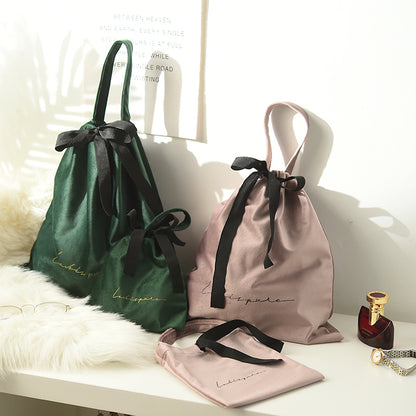 Vintage Velvet Drawstring Storage Bag