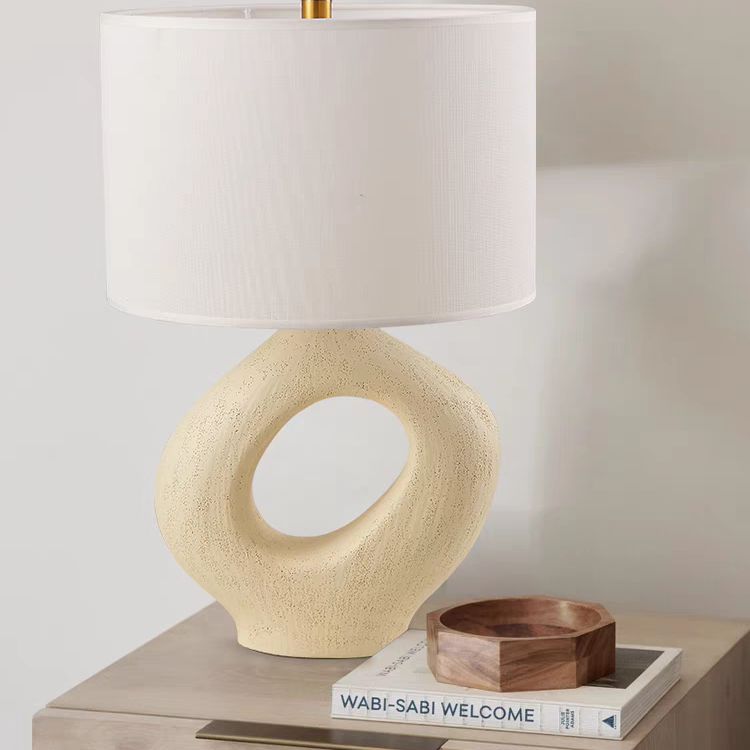 Vintage Wabi-Sabi Style Resin Table Lamp