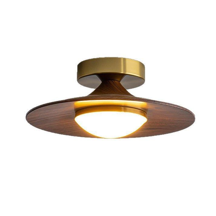 Vintage Walnut Finish LED Wall Lamp