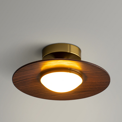 Vintage Walnut Finish LED Wall Lamp