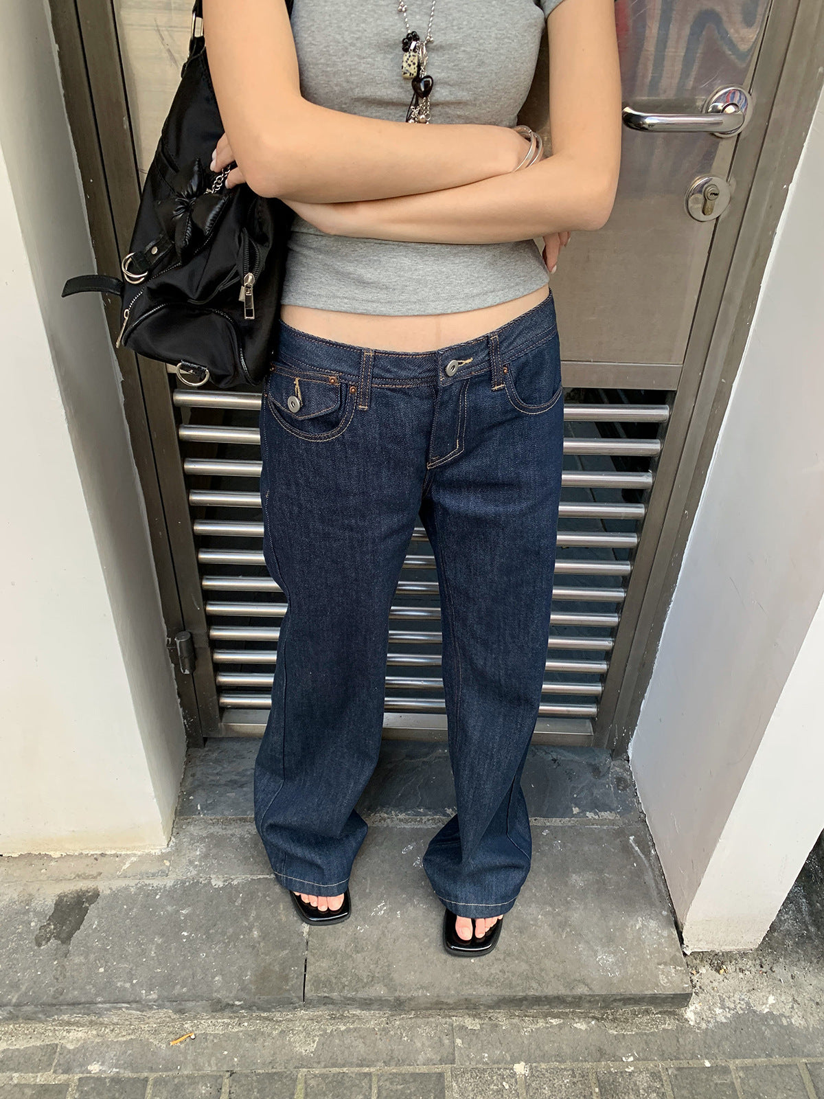 Vintage Wash Denim Pants