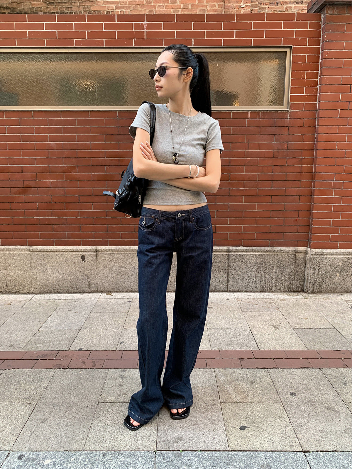 Vintage Wash Denim Pants