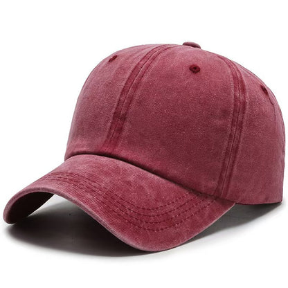 Vintage Washed Baseball Cap with Embroidery