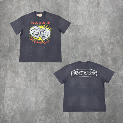 Vintage Washed Cotton T-Shirt Loose Fit Short Sleeve