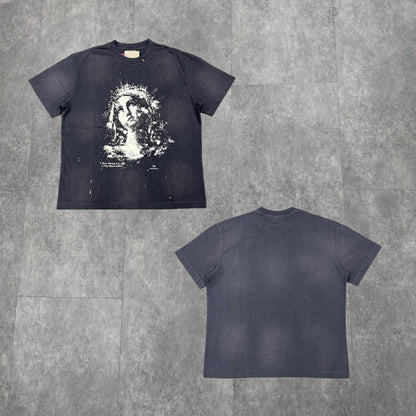 Vintage Washed Cotton T-Shirt Loose Fit Short Sleeve