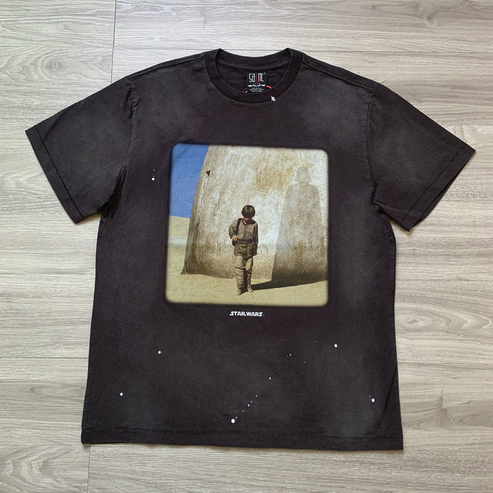 Vintage Washed Cotton T-Shirt Loose Fit Short Sleeve