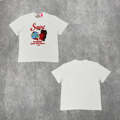 Vintage Washed Cotton T-Shirt Loose Fit Short Sleeve