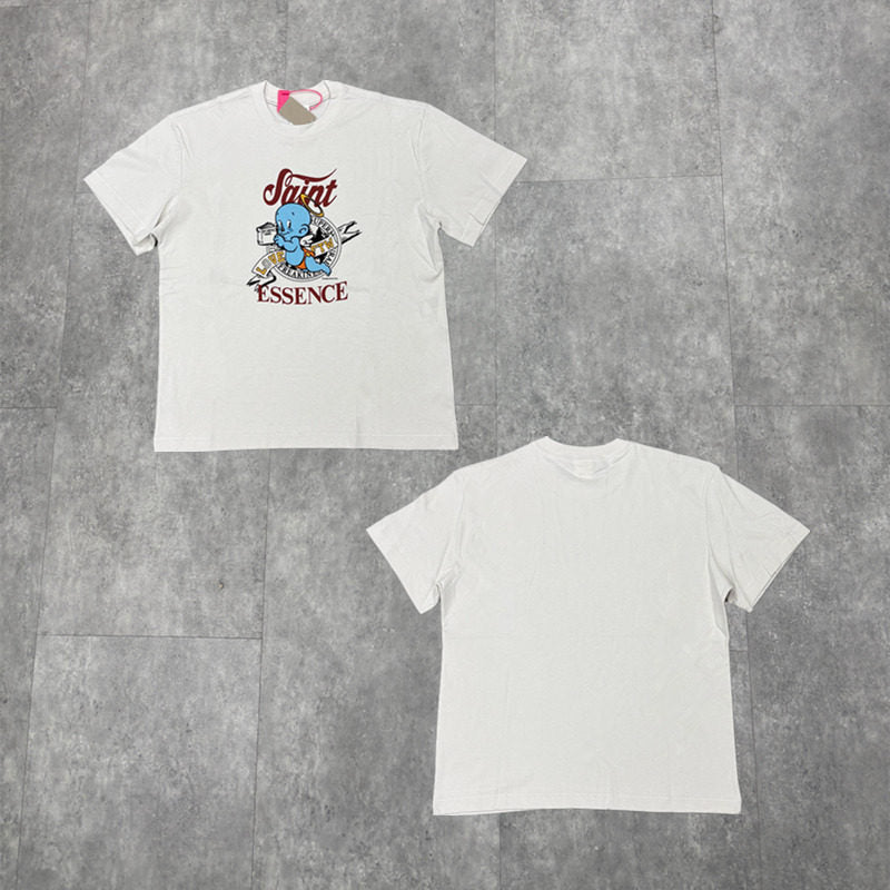 Vintage Washed Cotton T-Shirt Loose Fit Short Sleeve