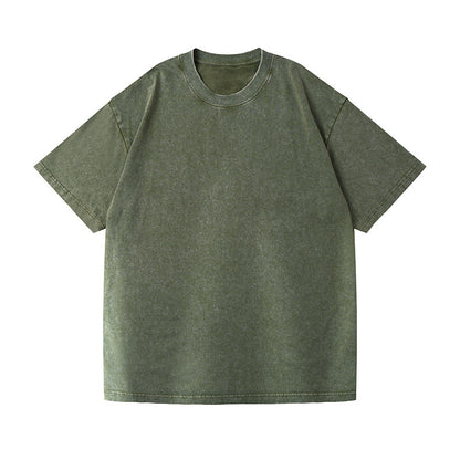 Vintage Washed Cotton T-shirt Men