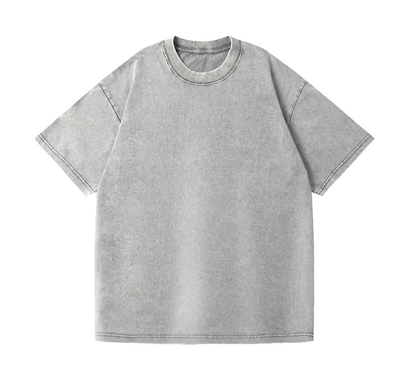 Vintage Washed Cotton T-shirt Men