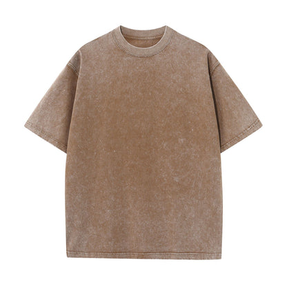 Vintage Washed Cotton T-shirt Men