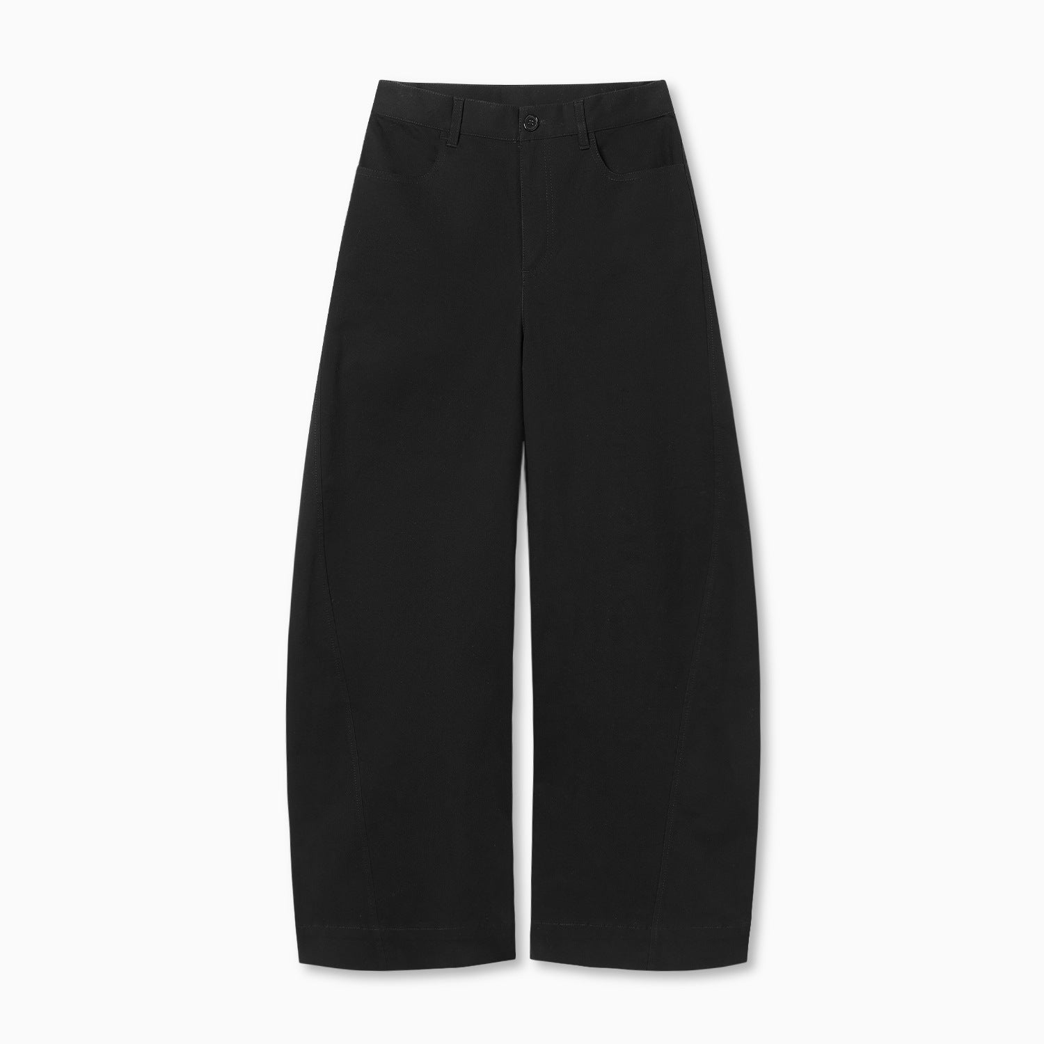 Vintage Washed Cotton Twill Wide Leg Pants