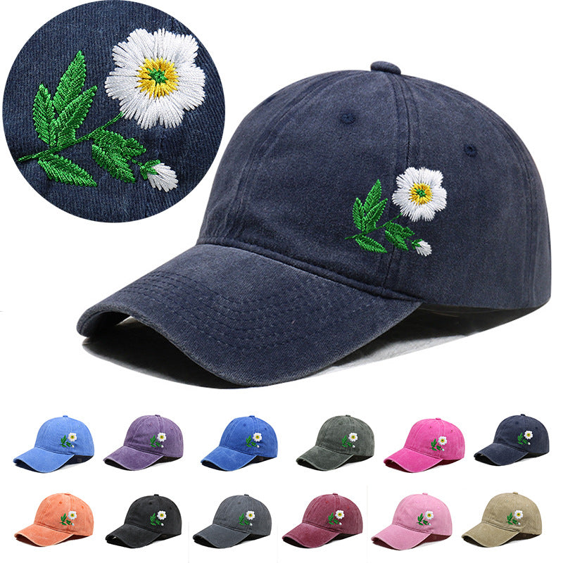 Vintage Washed Embroidered Baseball Cap