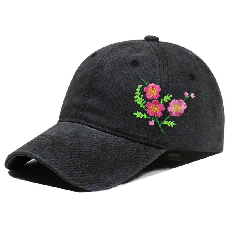 Vintage Washed Embroidered Baseball Cap