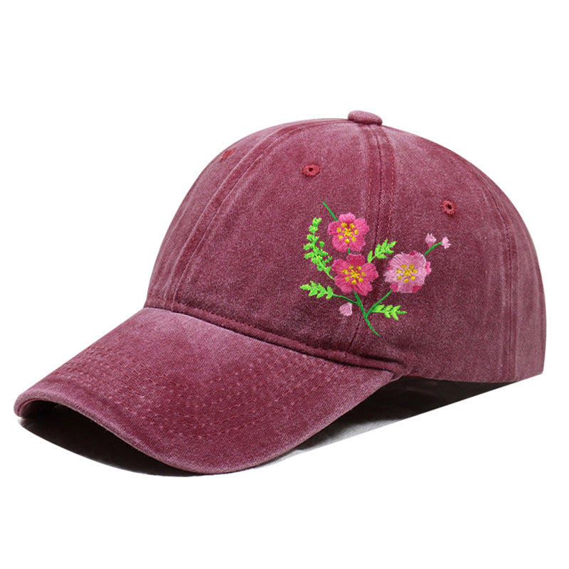 Vintage Washed Embroidered Baseball Cap