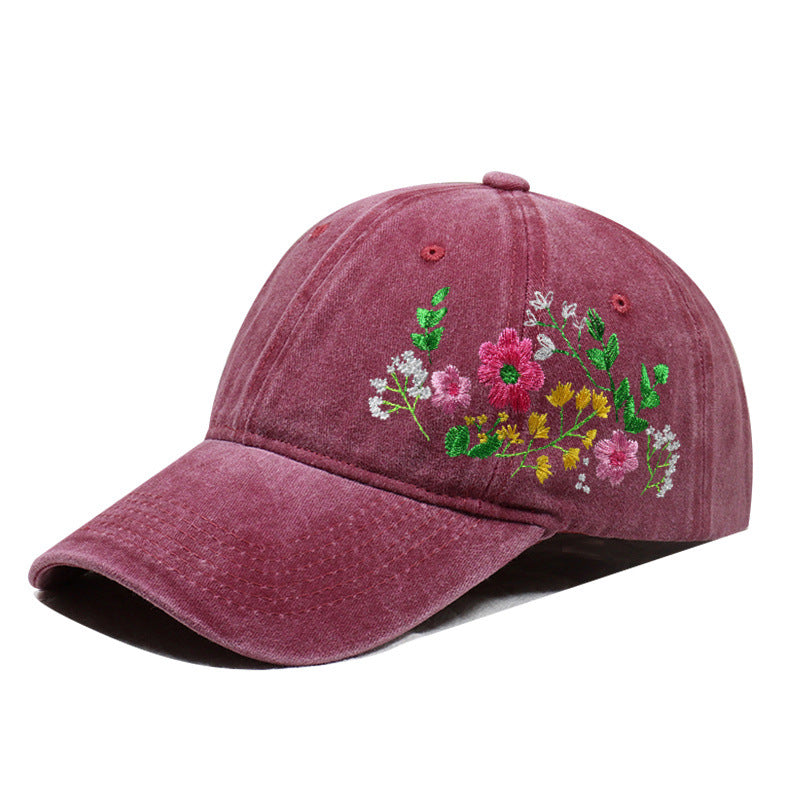 Vintage Washed Embroidered Baseball Cap