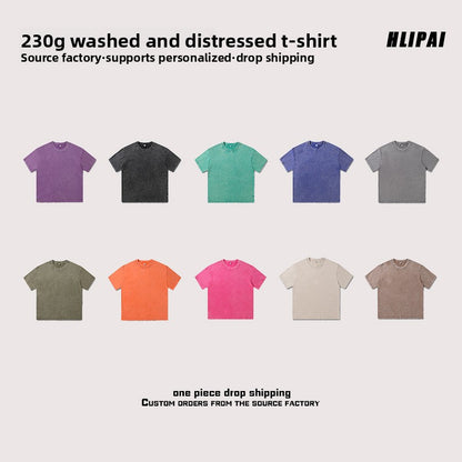 Vintage Washed Heavyweight Cotton T-Shirt