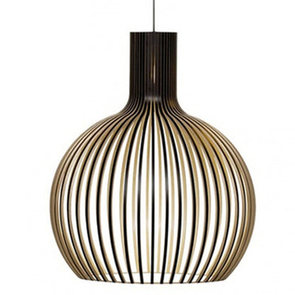 Vintage Wooden Birdcage Pendant Light
