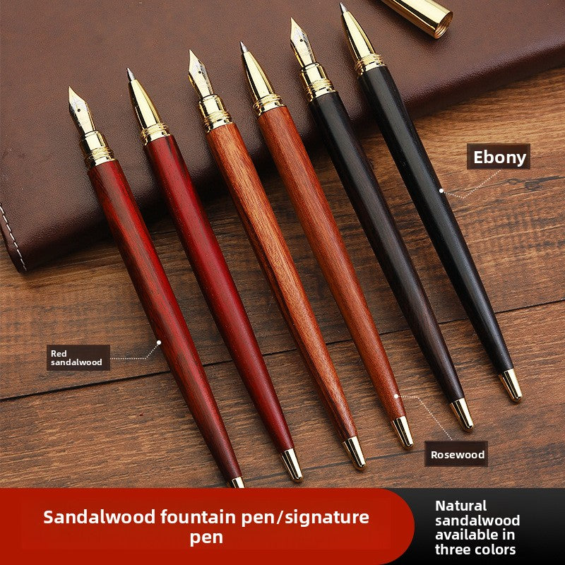 Vintage Wooden Calligraphy Fountain Pen