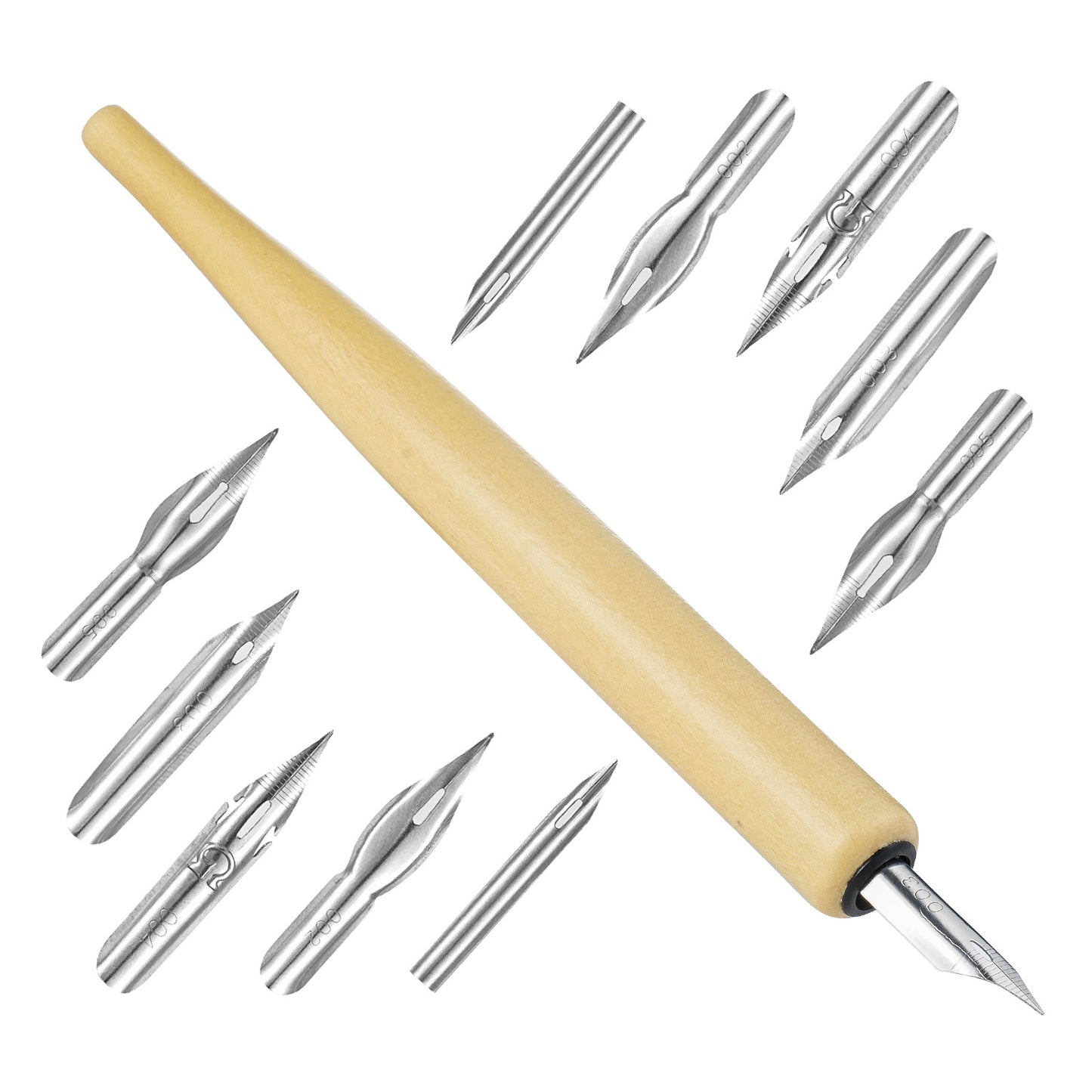Vintage Wooden Dip Pen Set