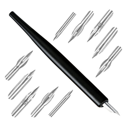 Vintage Wooden Dip Pen Set