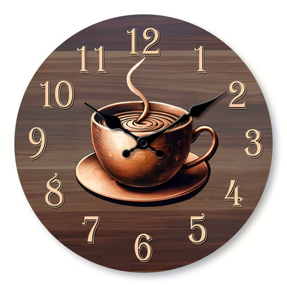 Vintage Wooden Wall Clock Silent Battery Operated