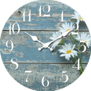 Vintage Wooden Wall Clock Silent Battery Operated