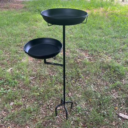Vintage Wrought Iron Bird Feeder and Waterer Bath Basin