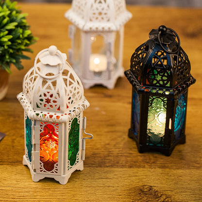 Vintage wrought iron candlestick ornaments