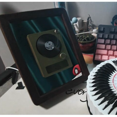 vinyl record frame, record player