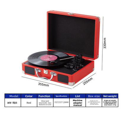 Vinyl Record Player with Bluetooth and USB Playback
