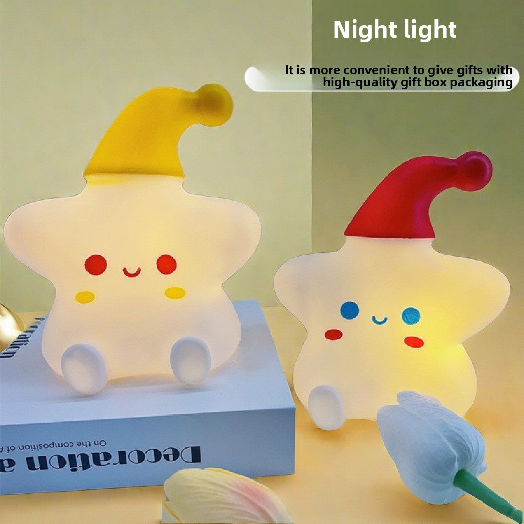 Vinyl Star Shape Night Light with Warm Illumination