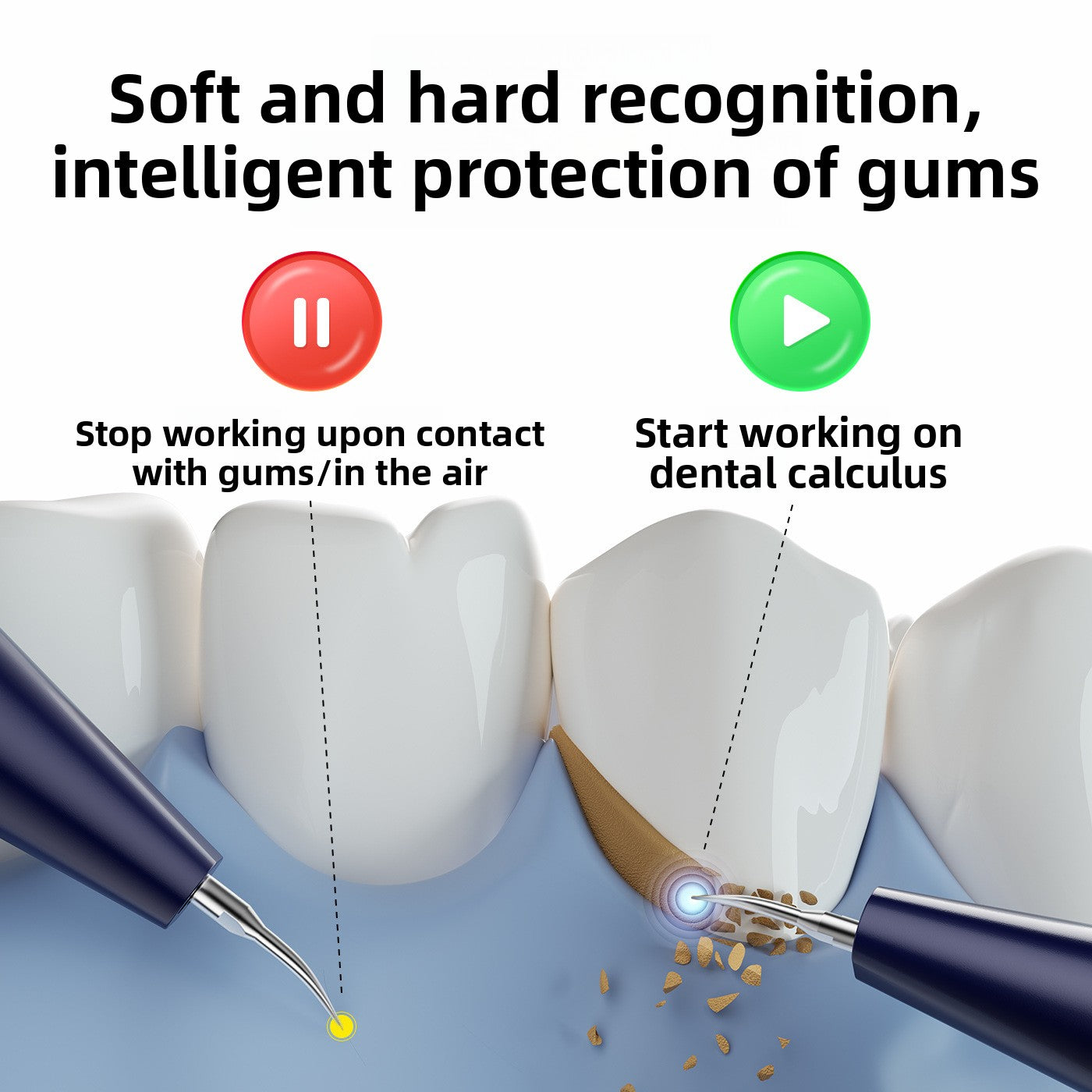 Visual dental cleaning instrument