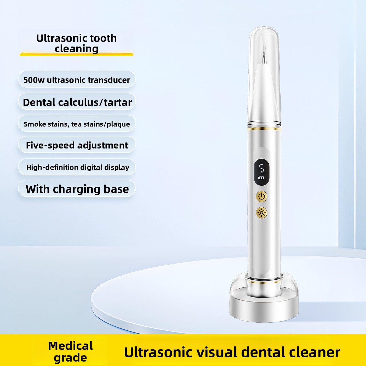 Visual dental cleaning instrument